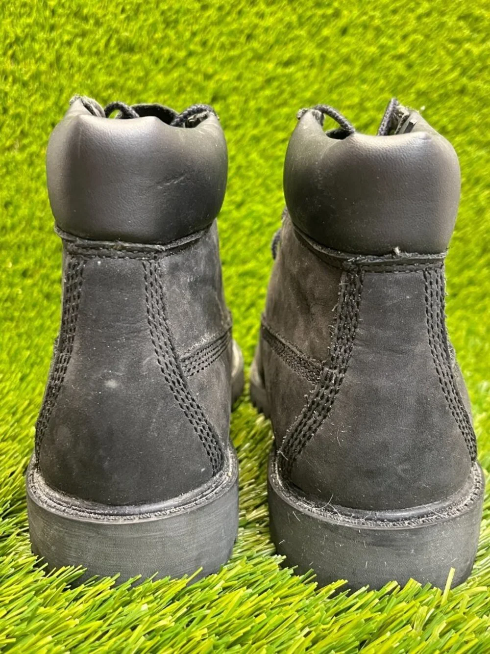 Timberland 6 Inch Premium Boys Size 3Y Black Athletic Waterproof Ankle Boots